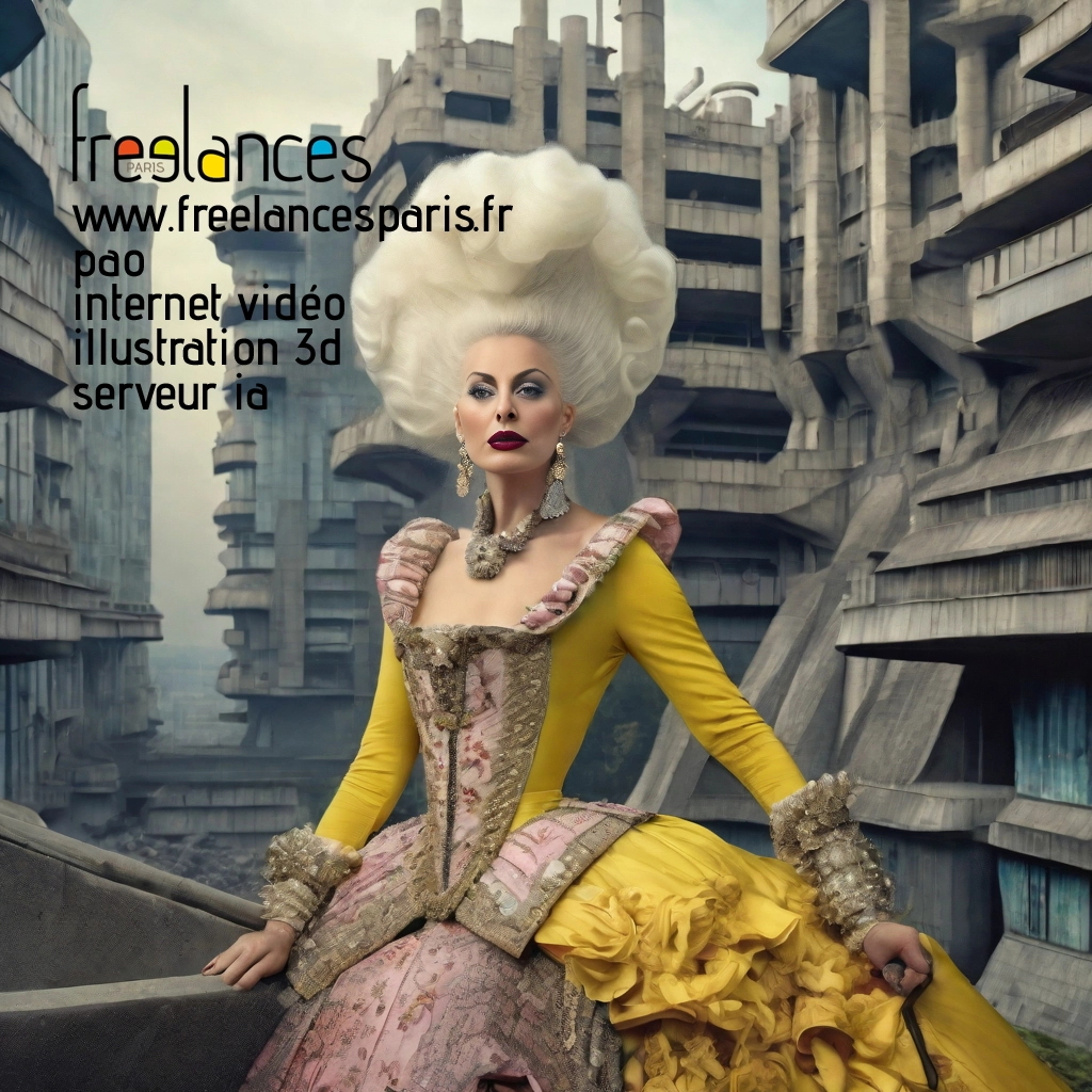 Pao mise en page internet vidéo illustration 3d serveur IA générative AI freelance paris studio de création magazines 73xxg9m0